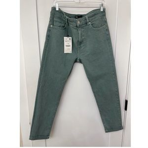 Men's Straight Fit Pants in Sage Green